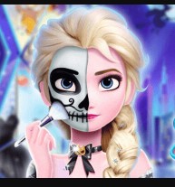 Elsa Halloween Party Tattoo