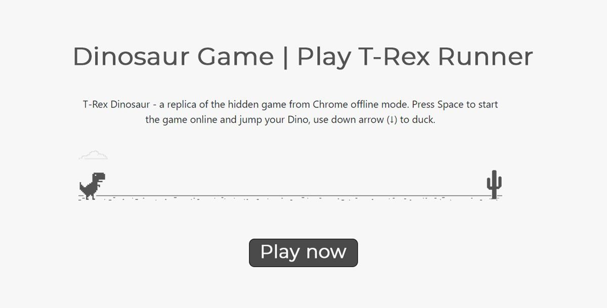 Chrome's Hidden Dinosaur Game Just Got Even Better